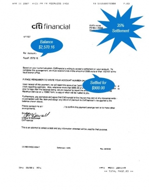 Citi Financial Debt Settlement