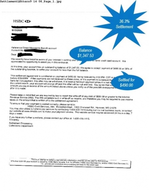 HSBC Debt Settlement